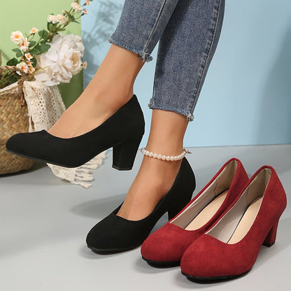 Valeria Montes Laura – Zapatos de tacón con puntera ancha y tacón estable para una comodidad sin dolor.