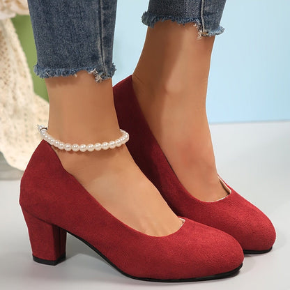 Valeria Montes Laura – Zapatos de tacón con puntera ancha y tacón estable para una comodidad sin dolor.
