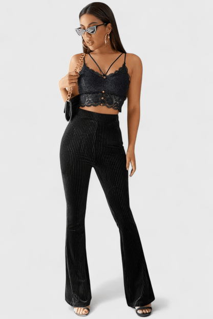 Valeria Montes Liset | Pantalones Acampanados de Pana