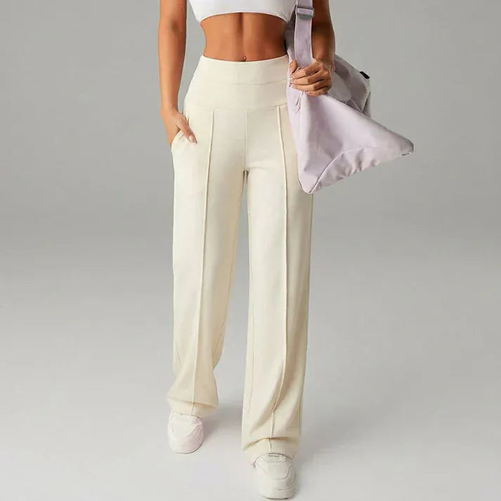 Valeria Montes Lorena™ | Pantalones de mujer de corte recto y cintura alta