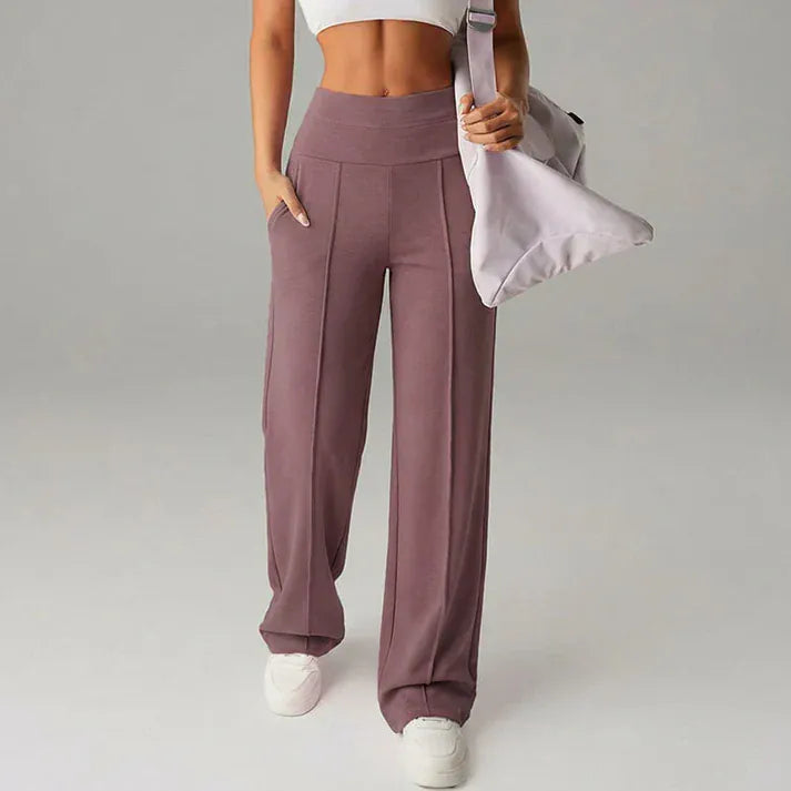 Valeria Montes Lorena™ | Pantalones de mujer de corte recto y cintura alta