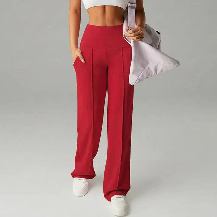 Valeria Montes Lorena™ | Pantalones de mujer de corte recto y cintura alta