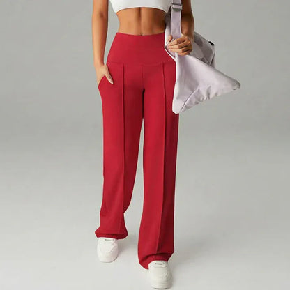 Valeria Montes Lorena™ | Pantalones de mujer de corte recto y cintura alta