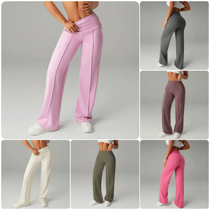 Valeria Montes Lorena™ | Pantalones de mujer de corte recto y cintura alta