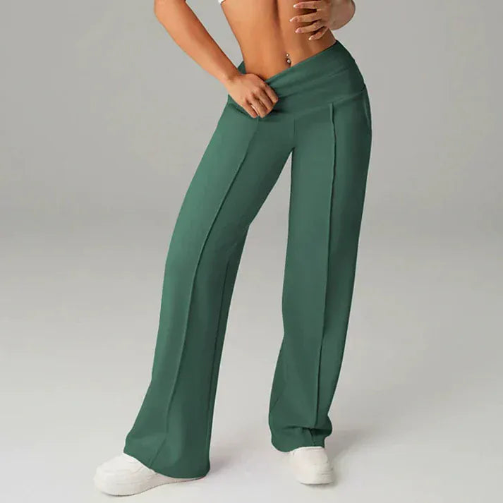 Valeria Montes Lorena™ | Pantalones de mujer de corte recto y cintura alta