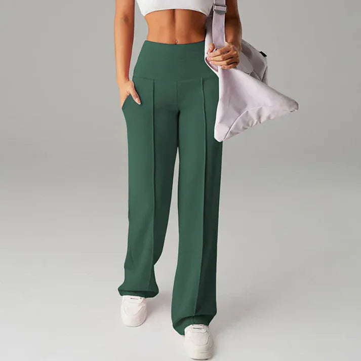 Valeria Montes Lorena™ | Pantalones de mujer de corte recto y cintura alta