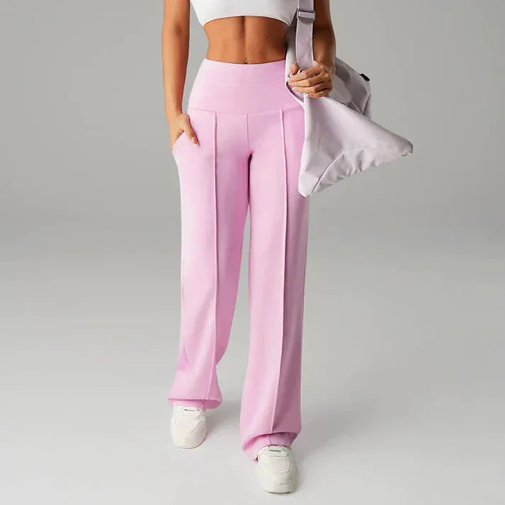 Valeria Montes Lorena™ | Pantalones de mujer de corte recto y cintura alta