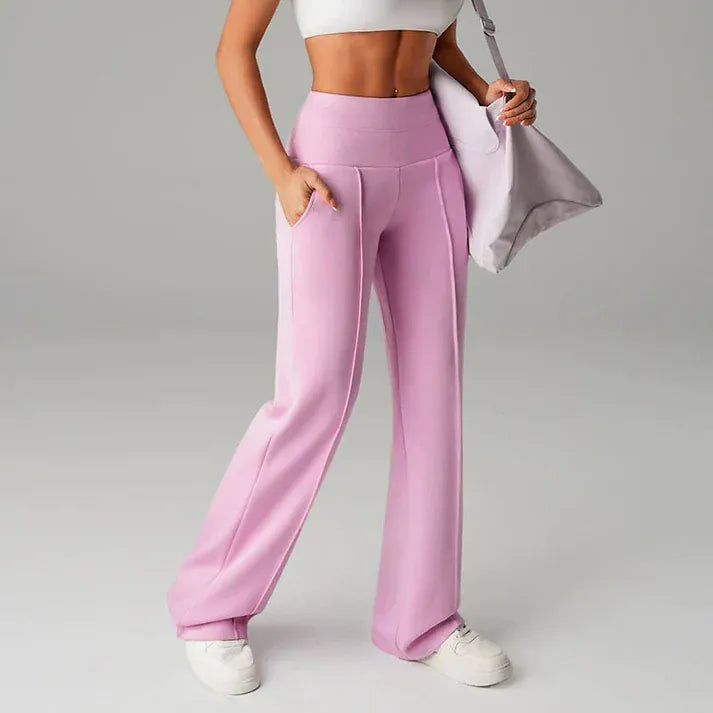 Valeria Montes Lorena™ | Pantalones de mujer de corte recto y cintura alta