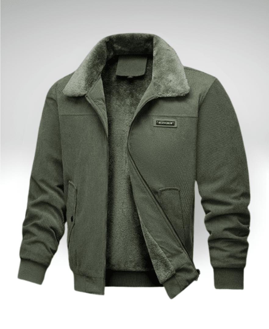 Valeria Montes M / Verde ANTONIO™║Abrigo de corduroy térmico