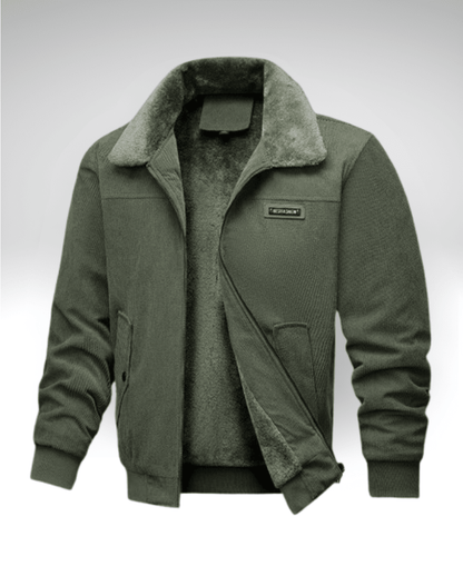 Valeria Montes M / Verde ANTONIO™║Abrigo de corduroy térmico