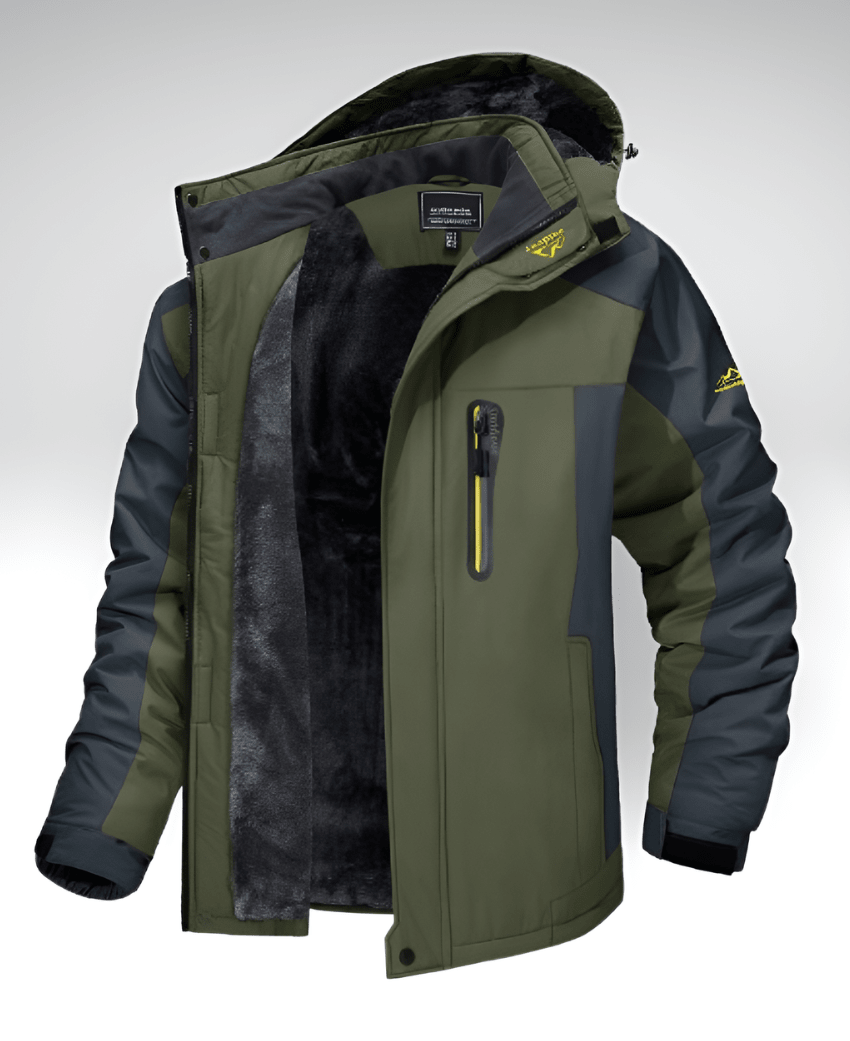 Valeria Montes Men's Jackets L / Verde TEO OUTDOOR™║Chaqueta térmica de invierno impermeable