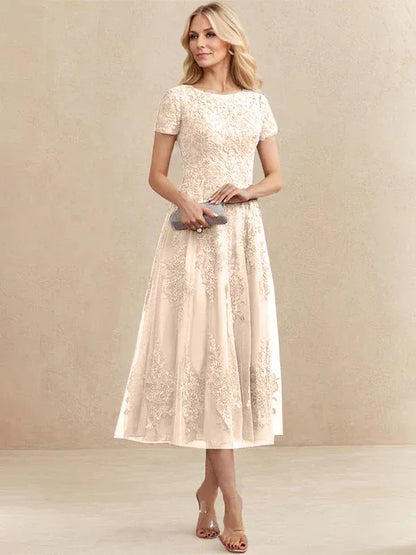 Valeria Montes Mother of the Bride Dresses Colorete / 32 Elena | Vestido Midi de Encaje