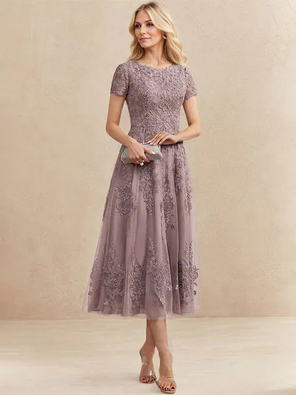 Valeria Montes Mother of the Bride Dresses Como en la imagen / 32 Elena | Vestido Midi de Encaje