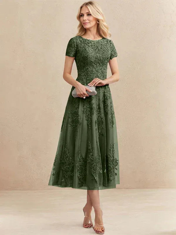 Valeria Montes Mother of the Bride Dresses Elena | Vestido Midi de Encaje