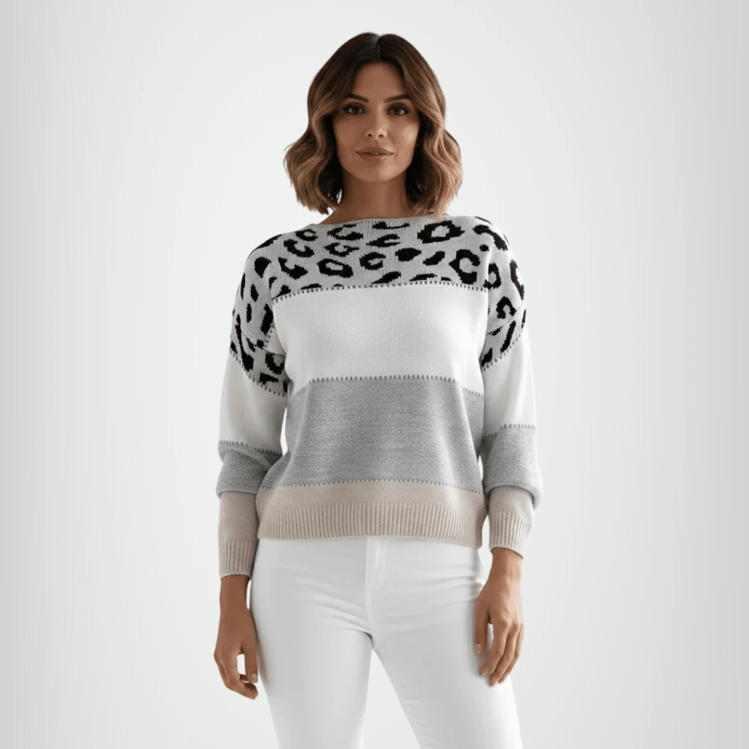 Valeria Montes Natalia | Jersey Elegante de Leopardo