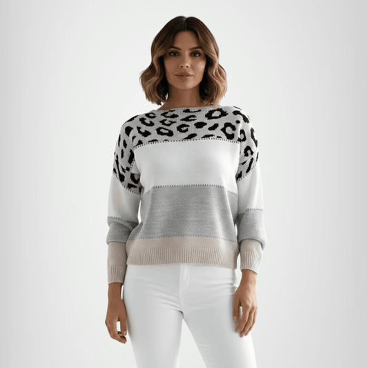 Valeria Montes Natalia | Jersey Elegante de Leopardo