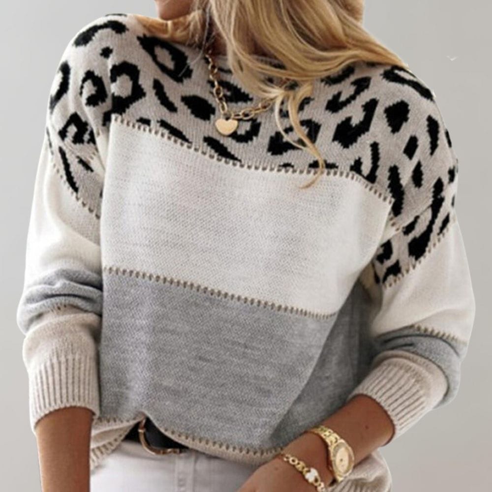 Valeria Montes Natalia | Jersey Elegante de Leopardo