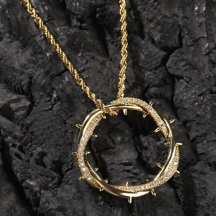 Valeria Montes necklace&pendant Oro Collar con Colgante de Corona de Espinas de Jesucristo