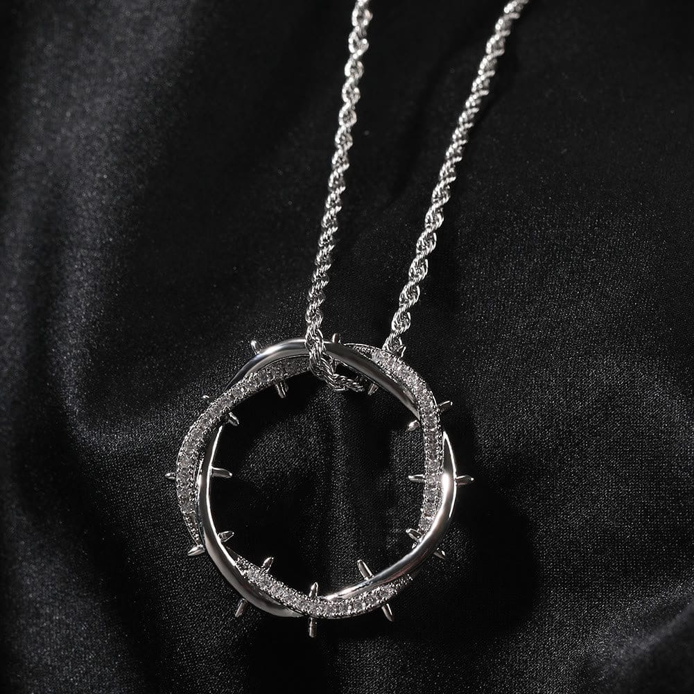 Valeria Montes necklace&pendant Plata Collar con Colgante de Corona de Espinas de Jesucristo