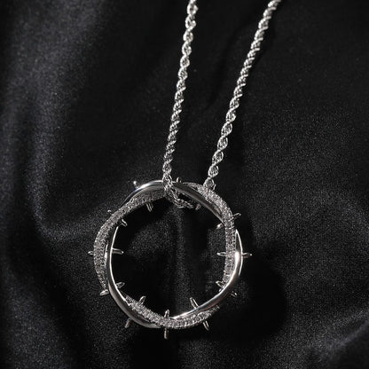 Valeria Montes necklace&pendant Plata Collar con Colgante de Corona de Espinas de Jesucristo