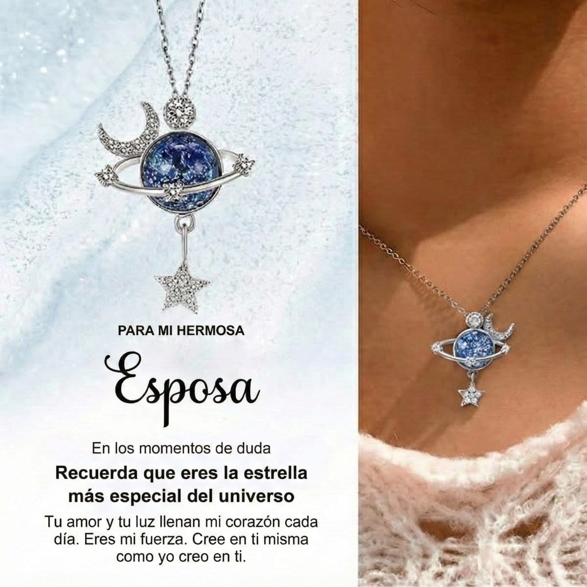 Valeria Montes Necklaces A mi esposa – Collar de estrellas especiales