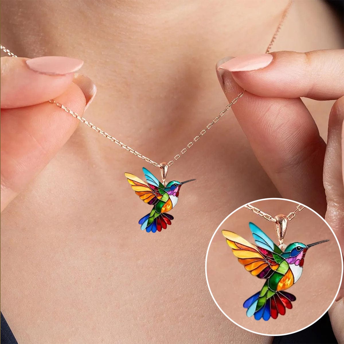 Valeria Montes Necklaces Beautiful Hummingbird Necklace with Bonus Earrings – Limited Time Offer