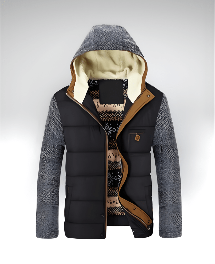 Valeria Montes Negro / S CARIBOU™║Chaqueta acolchada con capucha y forro térmico