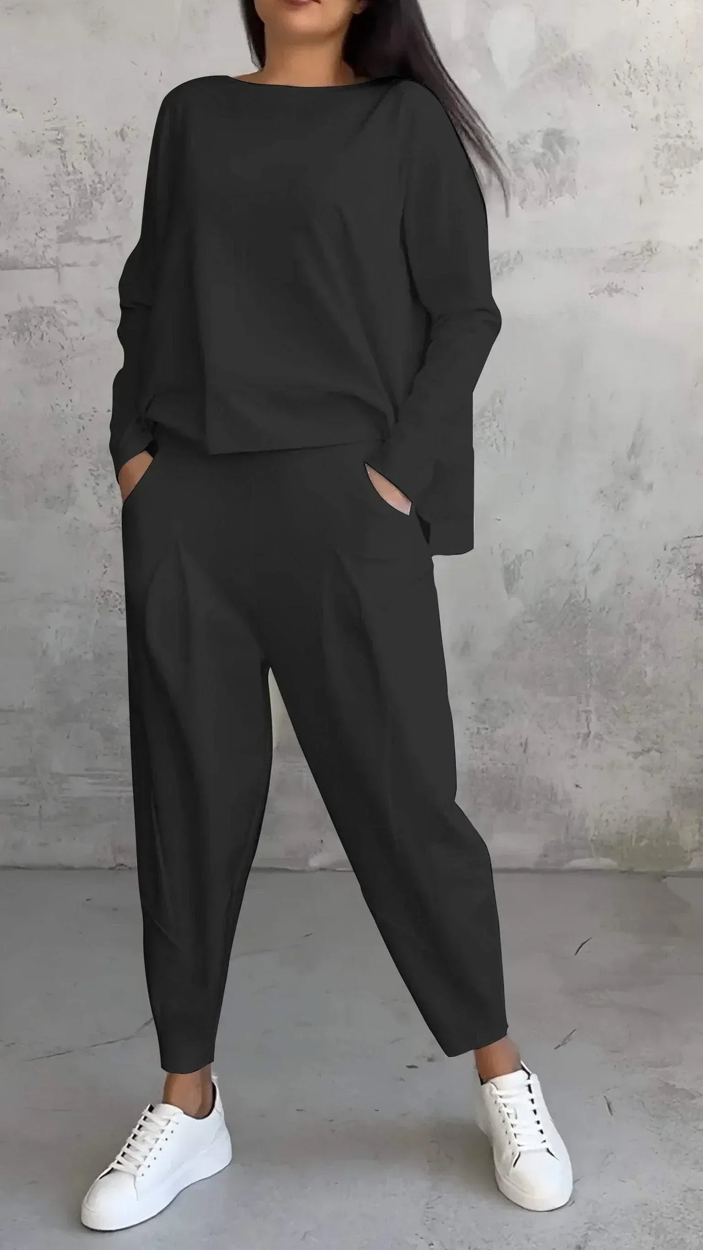 Valeria Montes Negro / S Nora™ | Conjunto cómodo de dos piezas