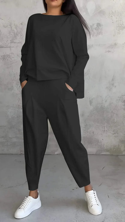 Valeria Montes Negro / S Nora™ | Conjunto cómodo de dos piezas