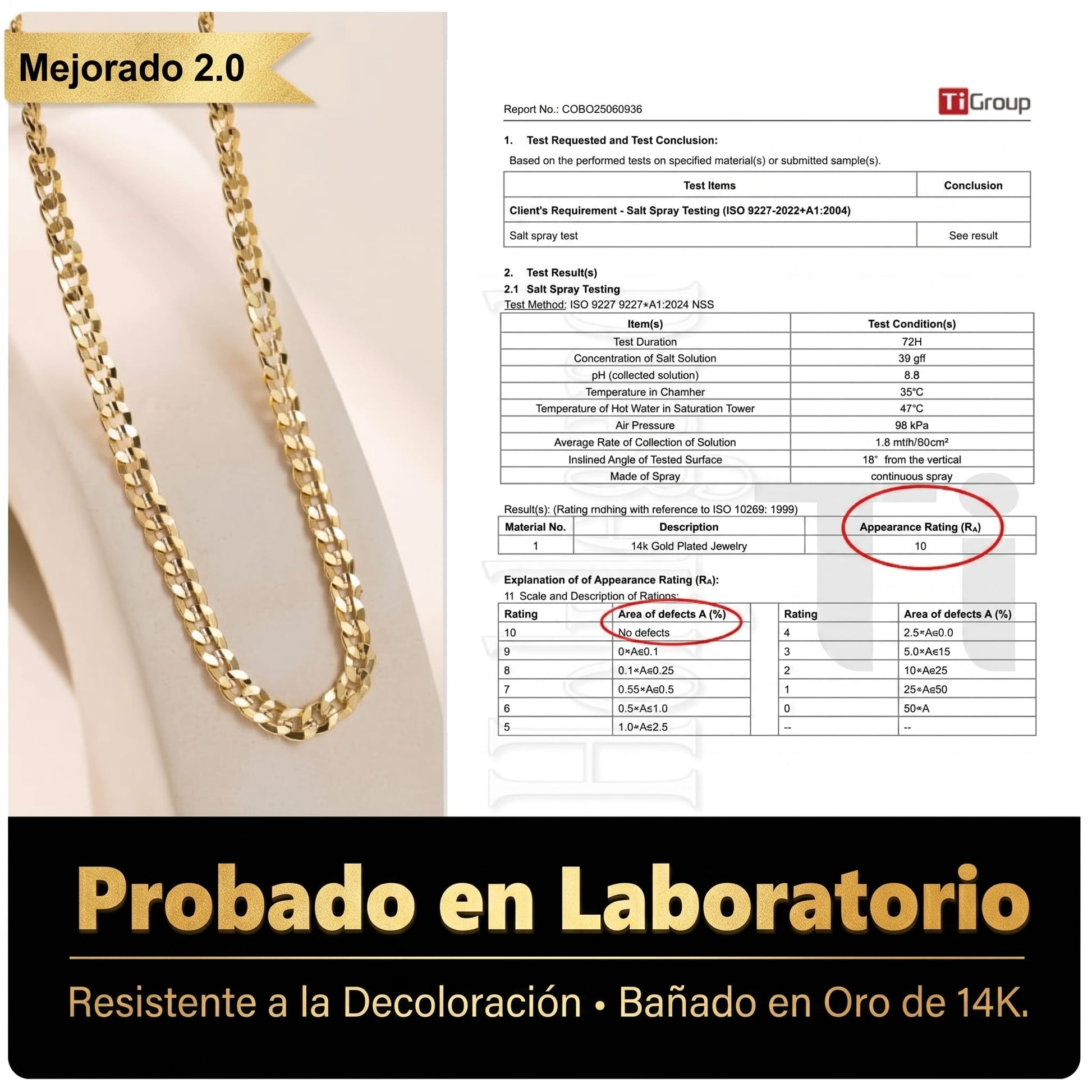 Valeria Montes Oro Cadena con crucifijo chapada en oro de 14 quilates