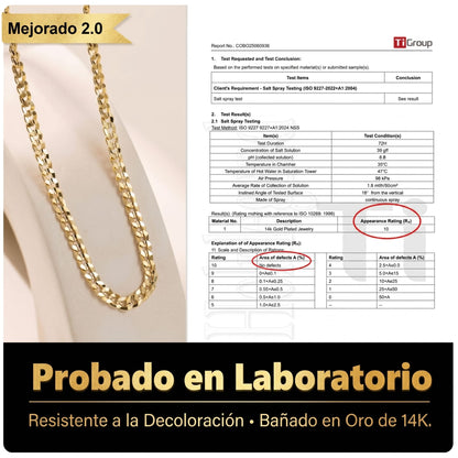 Valeria Montes Oro Cadena con crucifijo chapada en oro de 14 quilates