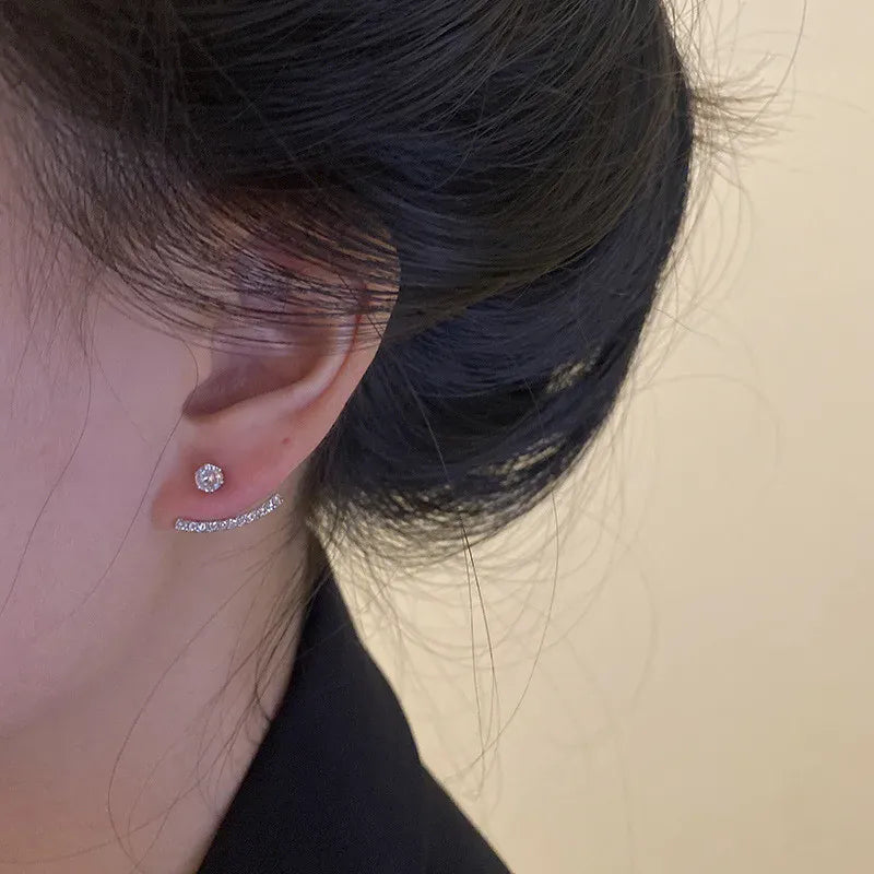 Valeria Montes Pendientes de cristal de lujo con luz coreana para mujer, joyería elegante de moda, regalo de fiesta diario, novedad de 2023
