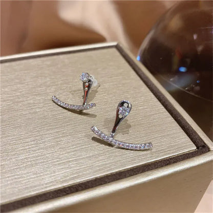 Valeria Montes Pendientes de cristal de lujo con luz coreana para mujer, joyería elegante de moda, regalo de fiesta diario, novedad de 2023