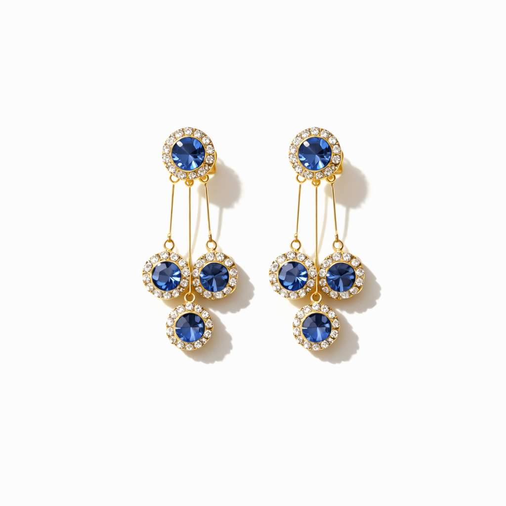 Valeria Montes Pendientes de flores con colgantes