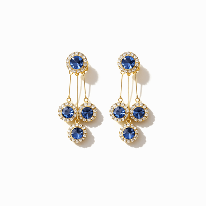 Valeria Montes Pendientes de flores con colgantes