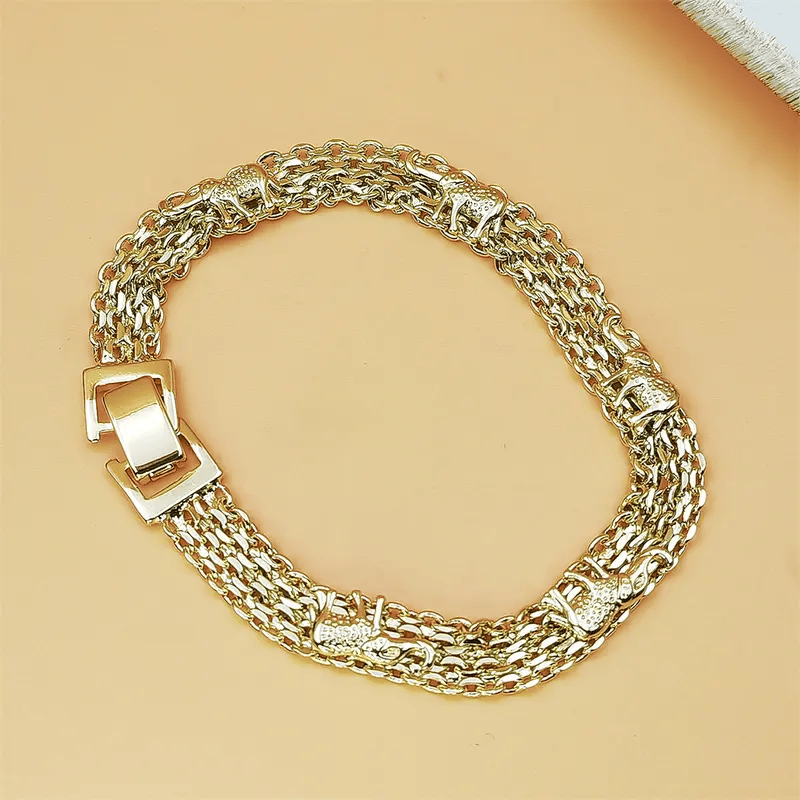 Valeria Montes Pulsera del Elefante de la Suerte Ajustable