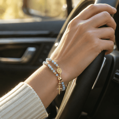 Valeria Montes Pulsera Rosario con Cierre Magnético