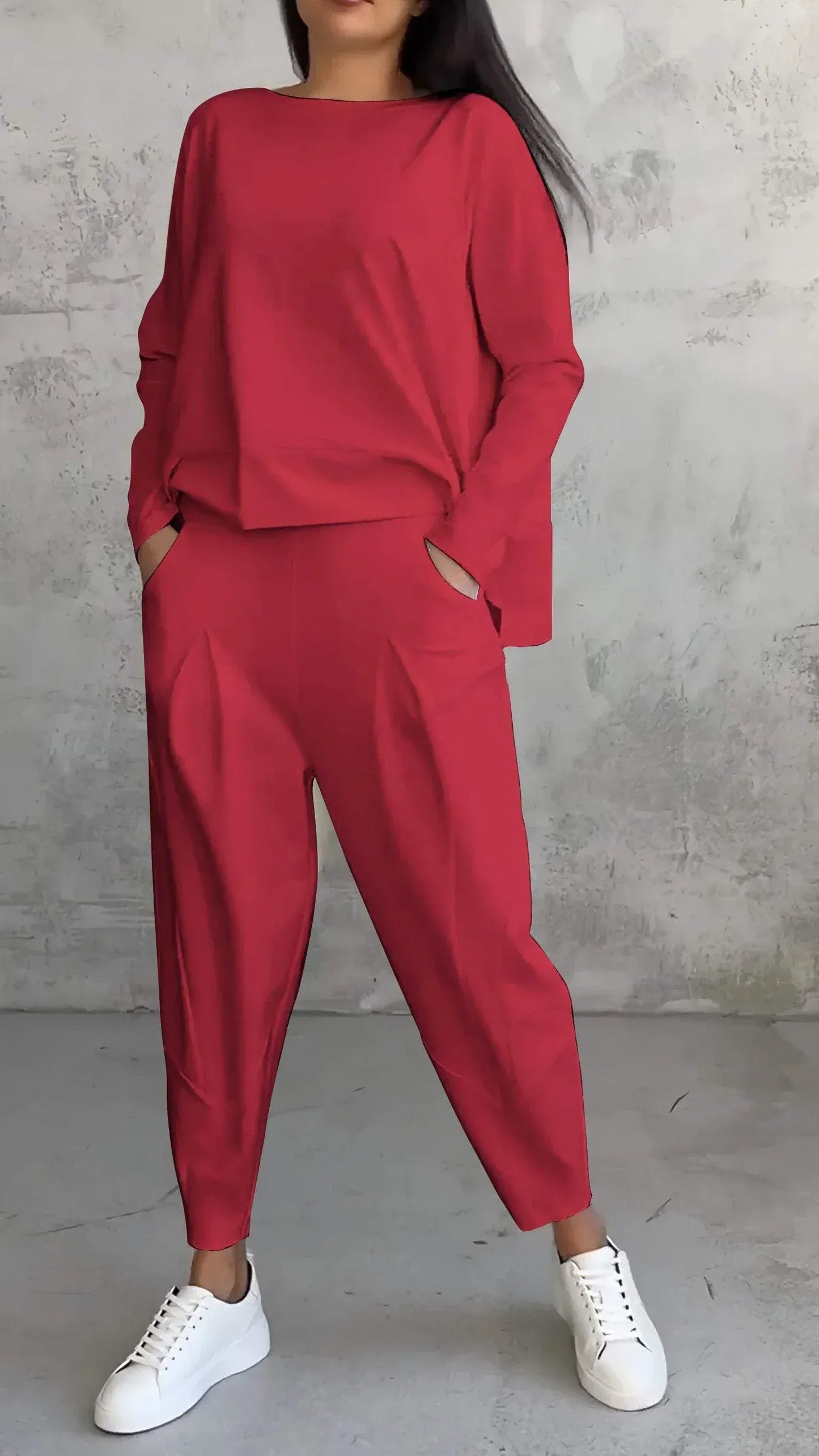 Valeria Montes Rojo / S Nora™ | Conjunto cómodo de dos piezas