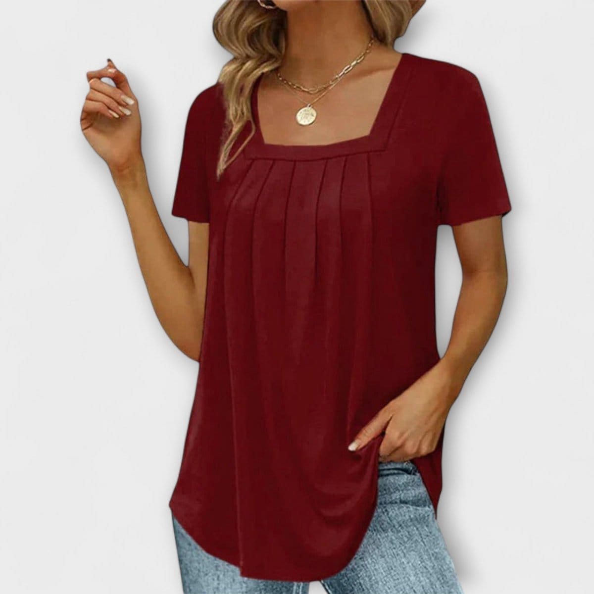 Valeria Montes Rojo Vino / S BLUSA DE MUJER