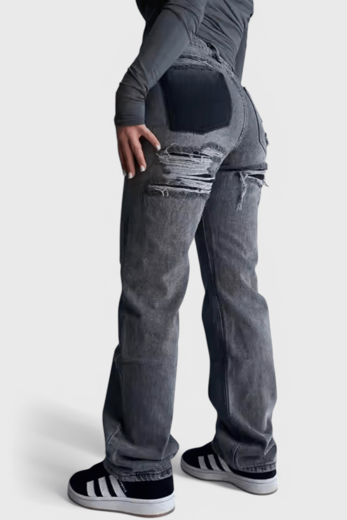 Valeria Montes Roxy | Jeans Vintage Desgastados de Cintura Alta