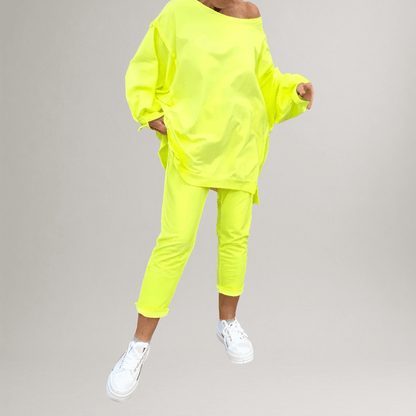 Valeria Montes S / Amarillo Conjunto Casual Cómodo