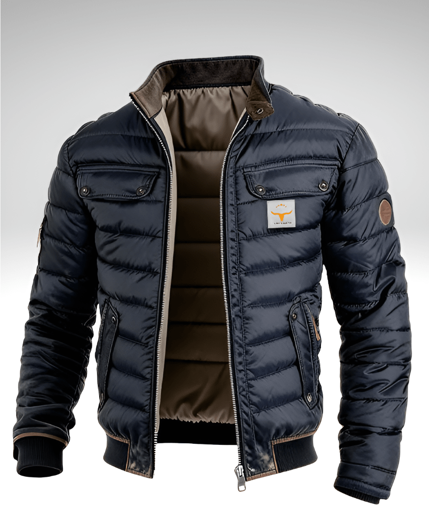 Valeria Montes S / Azul marino BRAM™║Chaqueta acolchada premium