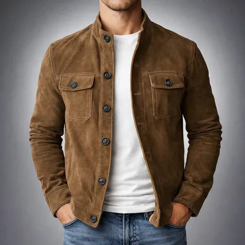 Valeria Montes S / Beige Halifax™ | Chaqueta de ante