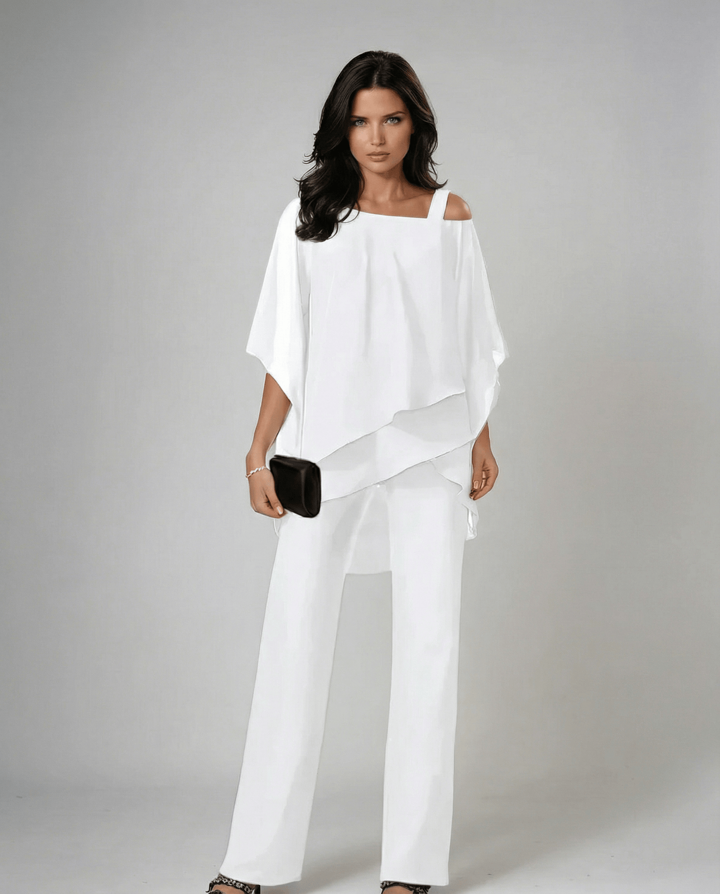 Valeria Montes S / Blanco Marina™ | Conjunto blusa y pantalón