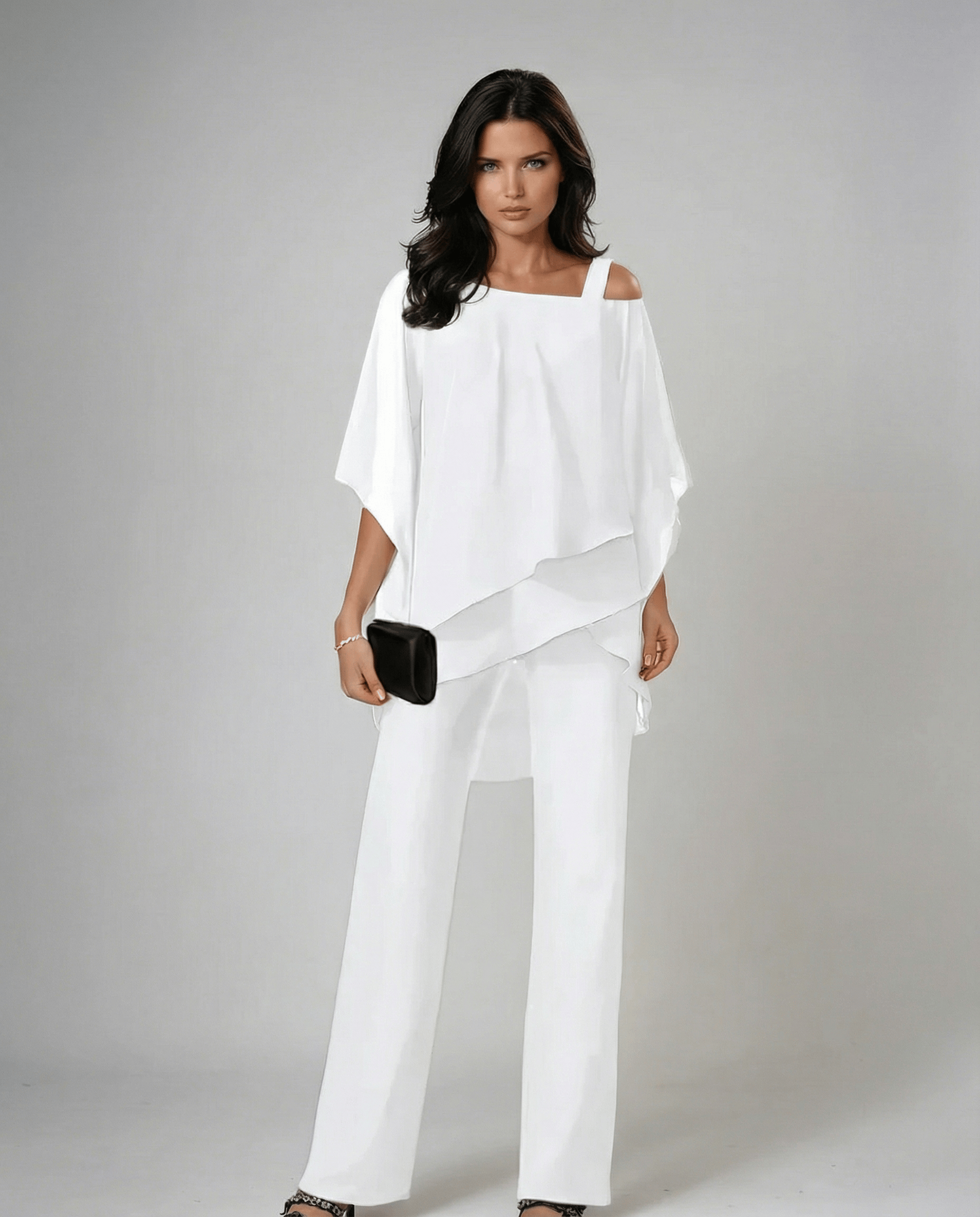 Valeria Montes S / Blanco Marina™ | Conjunto blusa y pantalón
