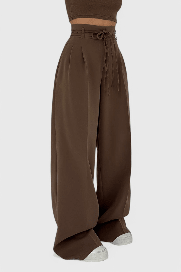 Valeria Montes S / Caqui Sophie | Pantalones de pierna ancha con cordones