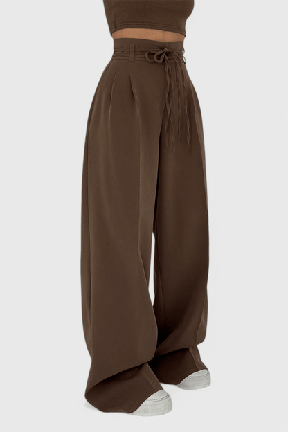 Valeria Montes S / Caqui Sophie | Pantalones de pierna ancha con cordones