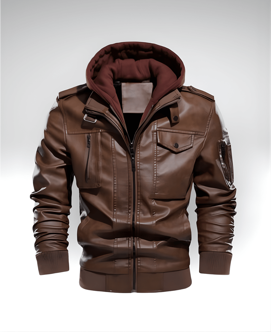 Valeria Montes S / Marrón IGNITION™║Chaqueta biker