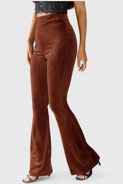 Valeria Montes S / Marrón Liset | Pantalones Acampanados de Pana