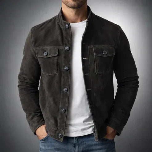 Valeria Montes S / Negro Halifax™ | Chaqueta de ante